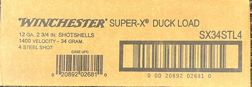 WINCHESTER SUPER X 12G 34GM #4  STEEL SLAB 250