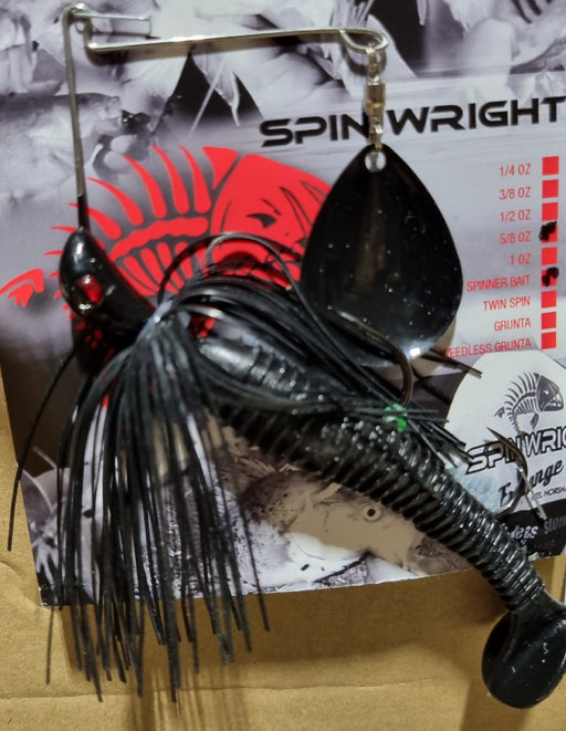 SPINWRIGHT SPINNERBAIT 5/8OZ RIGGED #STEALTH BLACK [LURECOLOUR:#STEALTH BLACK]