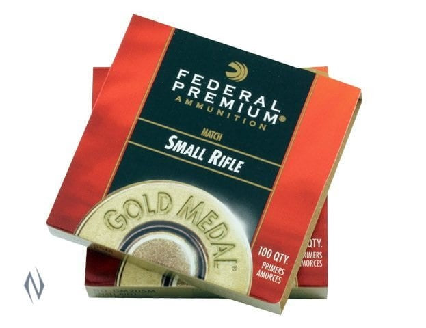 FEDERAL SMALL RIFLE PRIMERS GOLD MEDAL 100PK