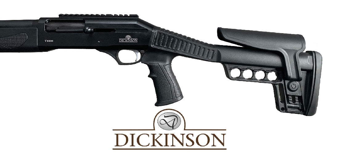 DICKINSON T1000 TACTICAL ADJ STOCK BLACK LEFT HAND