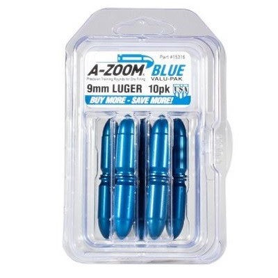 A-ZOOM SNAP CAPS 9MM LUGER BLUE 10 PK