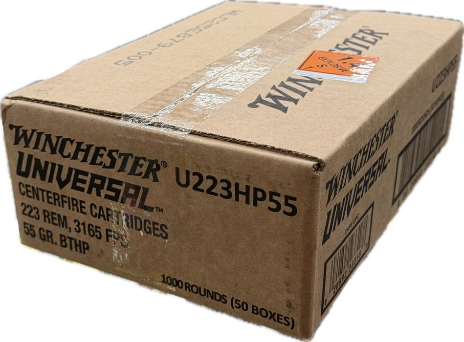 WINCHESTER CENTERFIRE UNIVERSAL GAME & TARGET 223 REM 55 GR BTHP 1000 PK