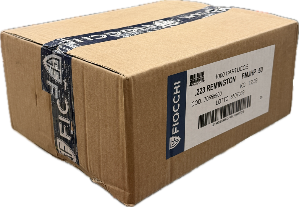 FIOCCHI CENTERFIRE 223 REM 50 GR HP CASE 1000 PK
