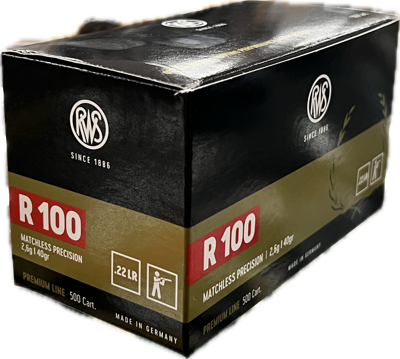 RWS RIMFIRE 22 LR R100 40 GR LRN 500 PK — H Rehfisch & Co