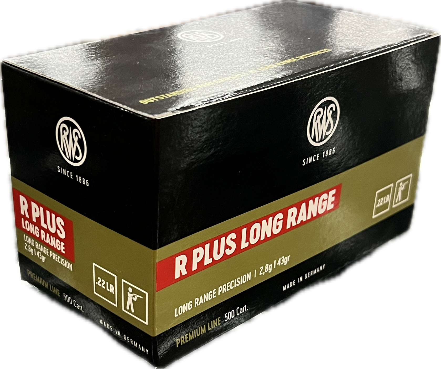 R Plus Gun RWS RIMFIRE 22 LR R PLUS LONG RANGE 43 GR LRN 500 PK — H Rehfisch & Co