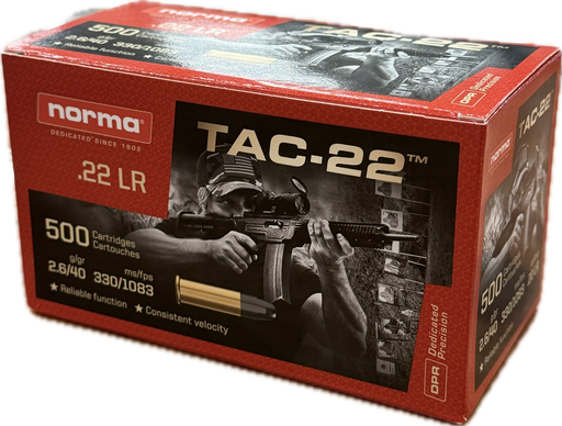 NORMA RIMFIRE TAC-22 22LR 40 GR 1083FPS BRICK 500 