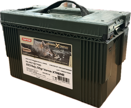 NORMA CENTERFIRE 223 REM 55 GR VERMIN XTREME HP 900CAN 