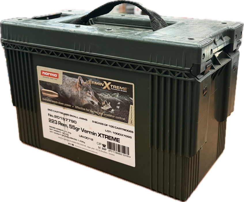 NORMA CENTERFIRE 223 REM 55 GR VERMIN XTREME HP 900CAN 