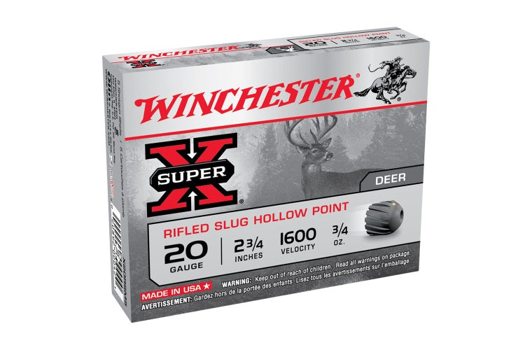 WINCHESTER SUPER X 20GUAGE RIFLED SLUG 2-3/4"