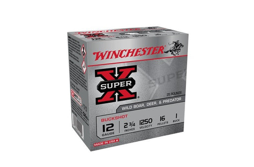 WINCHESTER BUCKSHOT 12 GA 1 BUCK 2-3/4" 16 PELLET