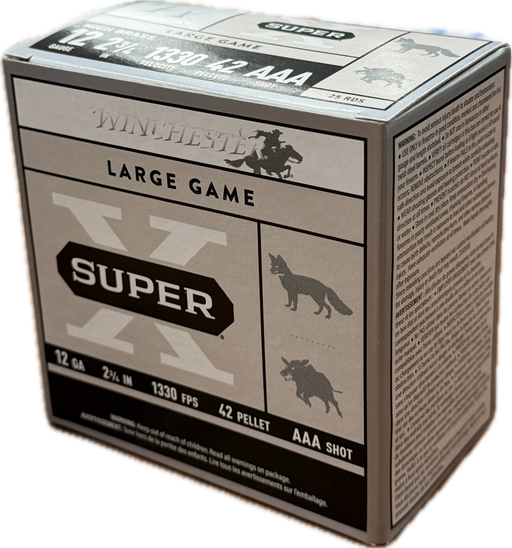 WINCHESTER SUPER X 12 GA  AAA 2-3/4" 42 PELLET 25 PK