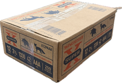 WINCHESTER SUPER X 12 GA  AAA 2-3/4"  42 PELLET 1330 FPS 250 PK