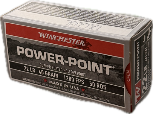WINCHESTER RIMFIRE 22LR POWERPOINT 40 GR HP 50 PK