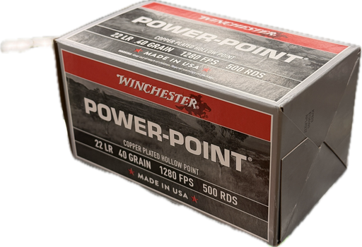 WINCHESTER RIMFIRE 22LR POWERPOINT 40 GR HP 500 PK
