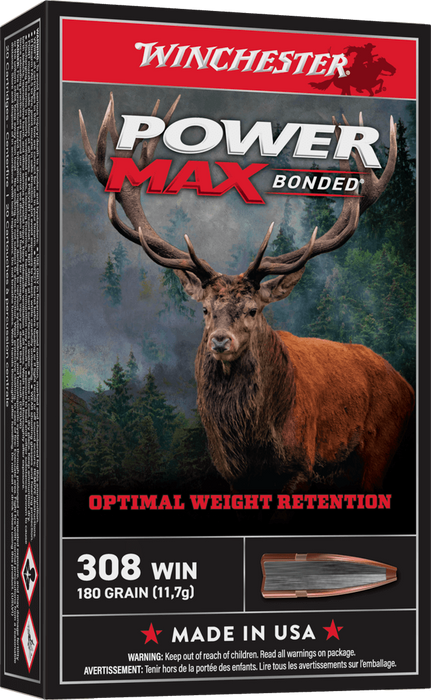WINCHESTER POWER MAX BONDED 30-06 SPRG 180GR PMB