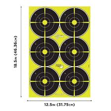 ALLEN EZ AIM SPLASH REACTIVE TARGET 6" BULLSEYE SIX UP 12X18 8 PK