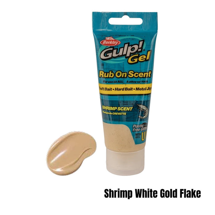 BERKLEY GULP GEL 80ML SHRIMP WHITE GOLD FLAKE