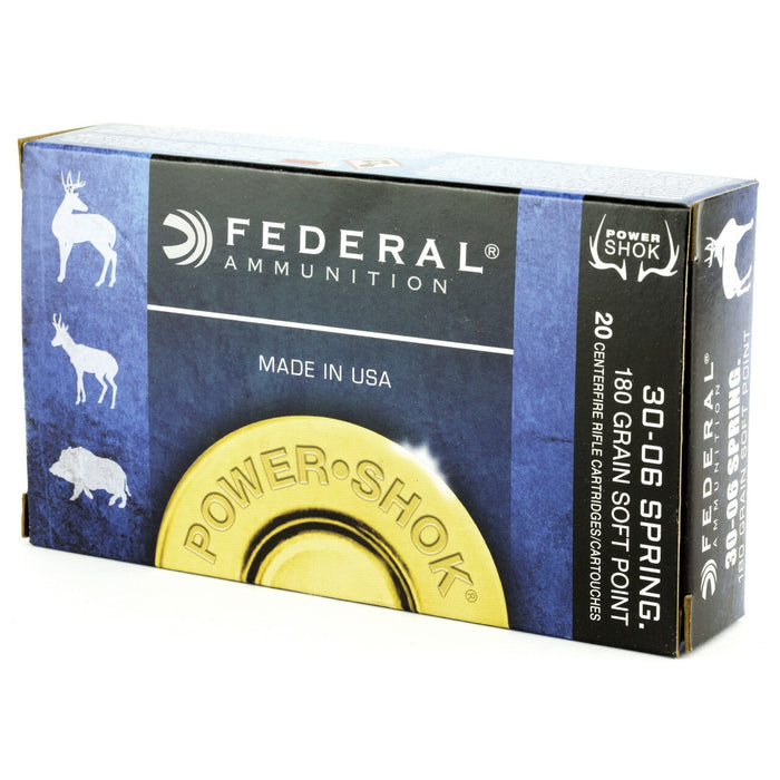 FEDERAL CENTERFIRE 30-06 SPR 180 GR SP POWER SHOK 20 PK