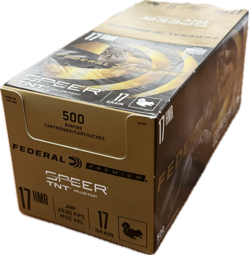 FEDERAL RIMFIRE 17 HMR 17 GR TNT 500 PK