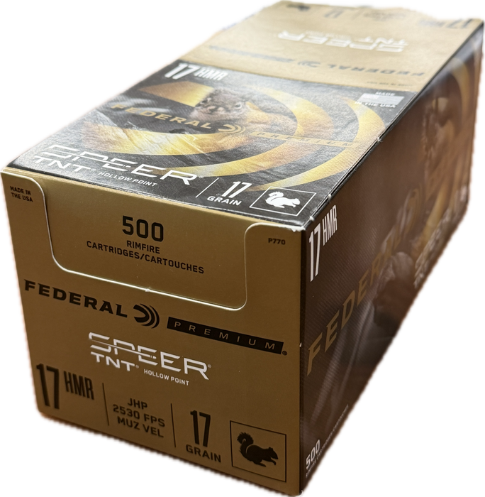 FEDERAL RIMFIRE 17 HMR 17 GR TNT 500 PK