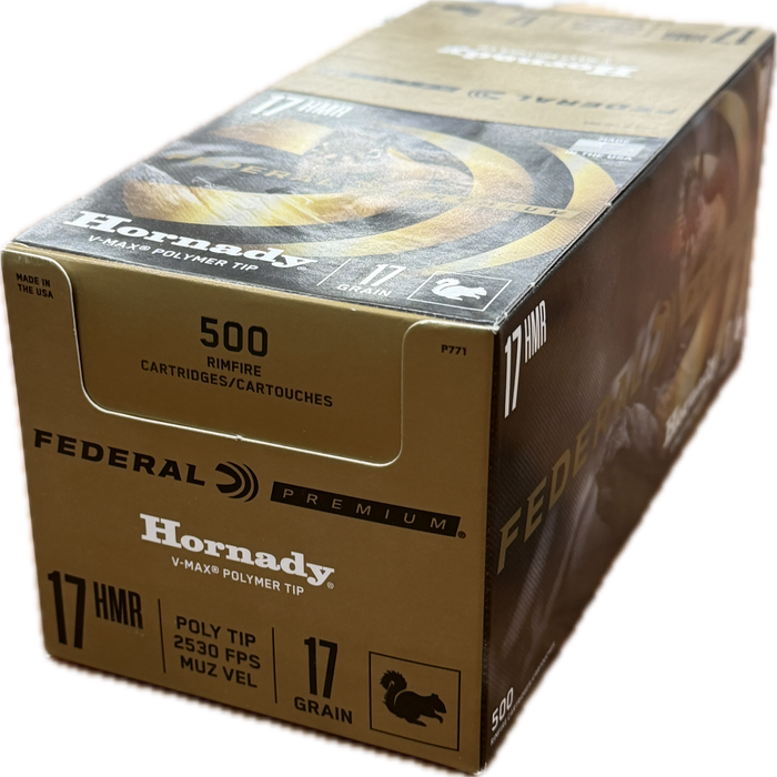 FEDERAL RIMFIRE .17HMR 17GN V MAX 500PK (FP771) 