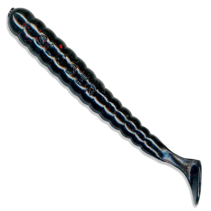 SLIDER GRUBS 3 INCH #19 BLACK RED FLAKE [LURECOLOUR:#19 BLACK RED FLAKE]