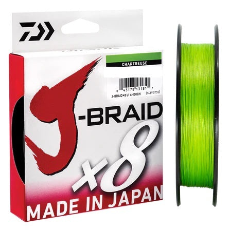 DAIWA J BRAID 8LB/300M CHARTREUSE [LINESIZE:8LB 300M]