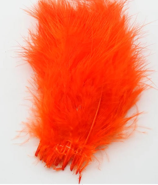 WAPSI SELECT MARABOU PLUMES FL. FIRE ORANGE [COLOUR:FL. FIRE ORANGE]