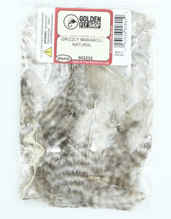 WAPSI GRIZZLY MARABOU NATURAL [COLOUR:NATURAL]