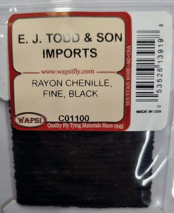 RAYON CHENILLE FINE BLACK [COLOUR:BLACK]