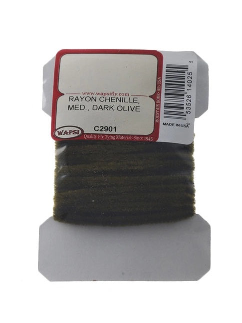 RAYON CHENILLE MEDIUM DARK OLIVE [COLOUR:DARK OLIVE]