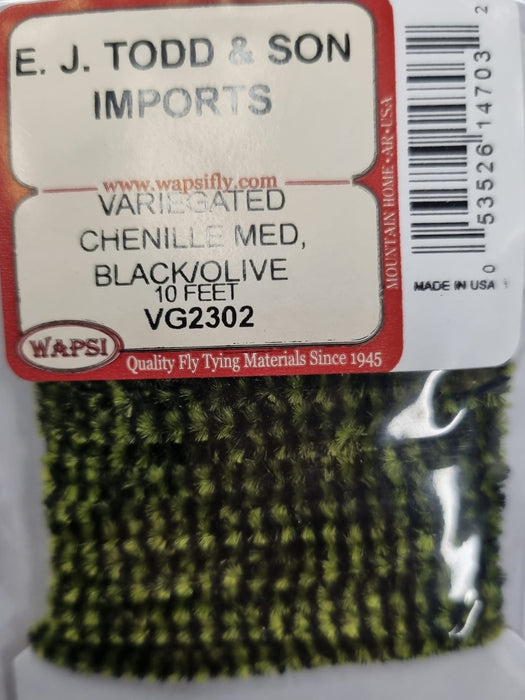 VARIEGATED CHENILLE MEDIUM BLACK/OLIVE [COLOUR:BLACK OLIVE]