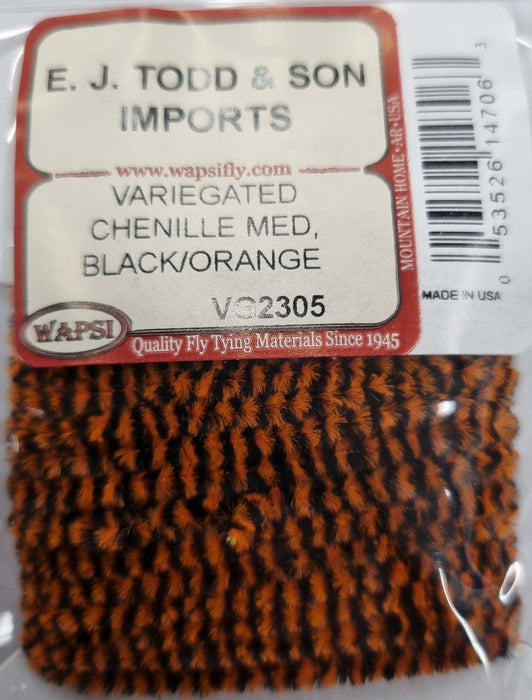 VARIEGATED CHENILLE MEDIUM BLACK ORANGE [COLOUR:BLACK ORANGE]