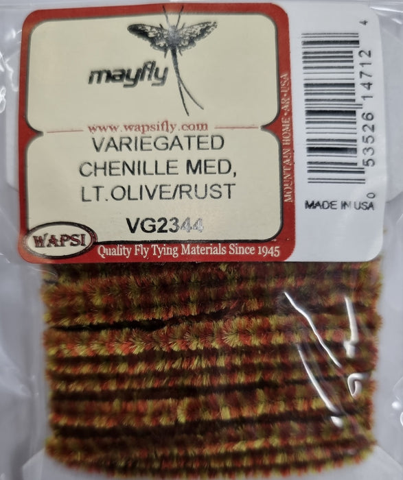 VARIEGATED CHENILLE MEDIUM LT. OLIVE RUST [COLOUR:LT OLIVE RUST]