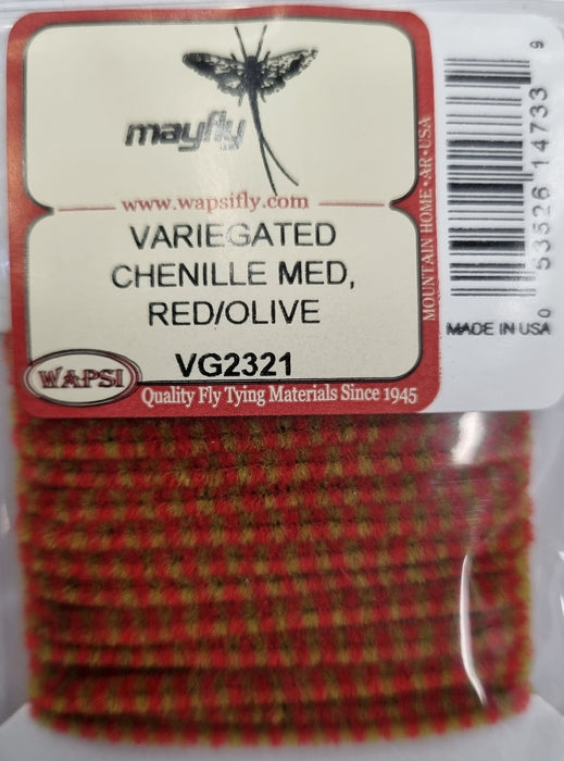 VARIEGATED CHENILLE MEDIUM [COLOUR:RED OLIVE]