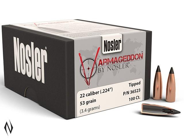 NOSLER PROJECTILE VARMAGEDDON .22CAL 53 GR 100 PK