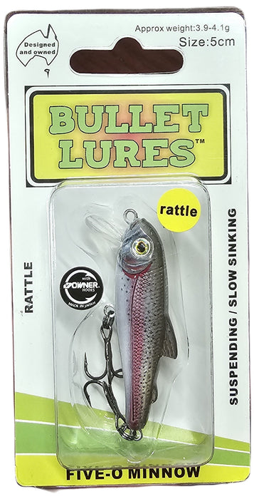 BULLET LURES FIVE-O MINNOW SUSPEND RATTLE RAINBOW TROUT [LURECOLOUR:RAINBOW TROUT]