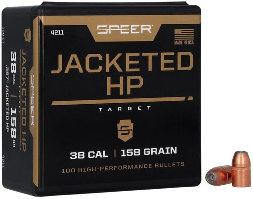 SPEER PROJECTILE 38CAL 158GRAIN JACKETED HP