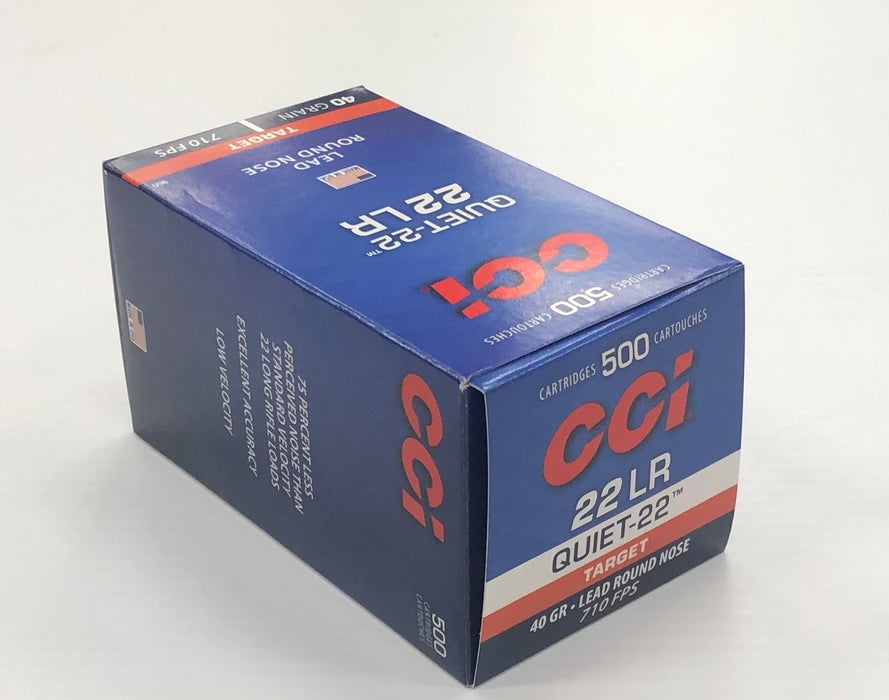 CCI RIMFIRE 22LR QUIET 40GR 710 FPS 500 PK (C960)