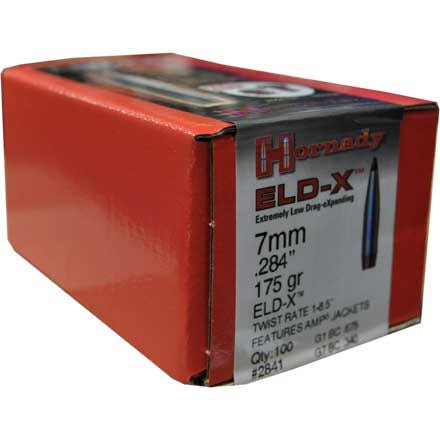 HORNADY PROJECTILE 7MM 175GN ELD-X 100PK (H2841)