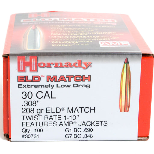 HORNADY PROJECTILE .30 208GR ELD-M 100PK (H30731)