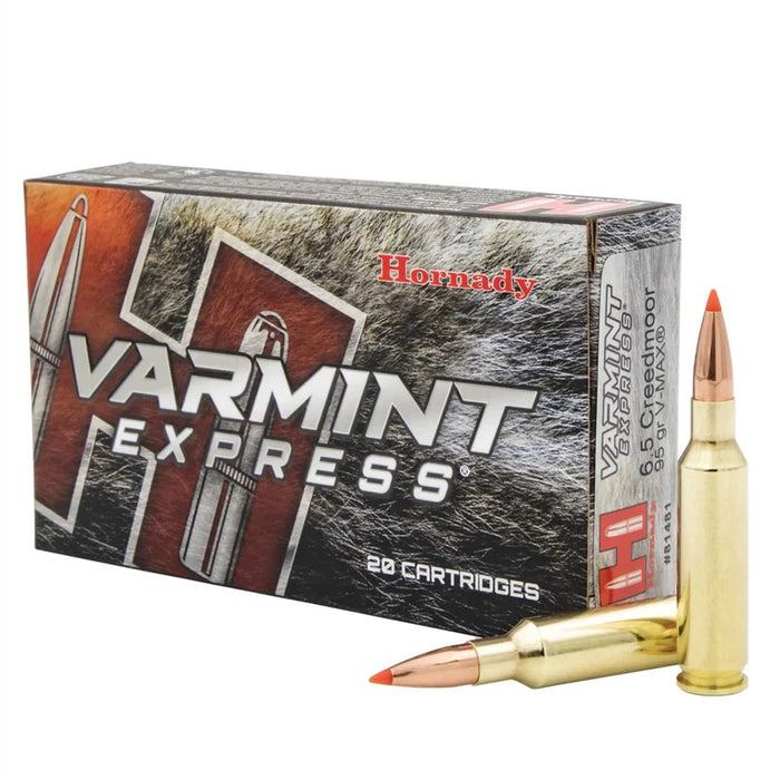 HORNADY CENTERFIRE 6.5 CREEDMOOR 95 GR VMAX 20PK