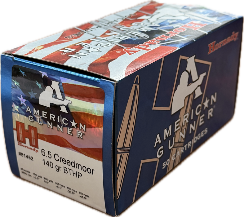 HORNADY CENTERFIRE 6.5 CREEDMOOR 140 GR BTHP AMERICAN GUNNER 50 PK