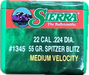 SIERRA PROJECTILE .22 55GR BLITZ VARMINT (1345)