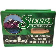 SIERRA PROJECTILE .338 250GR SPITZER BT 50PK (S2600)