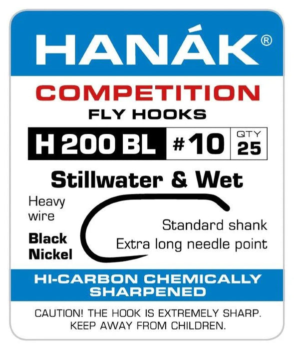 HANAK H200BL STILLWATER/WET #12 FLY HOOK [HOOKSIZE:#12]