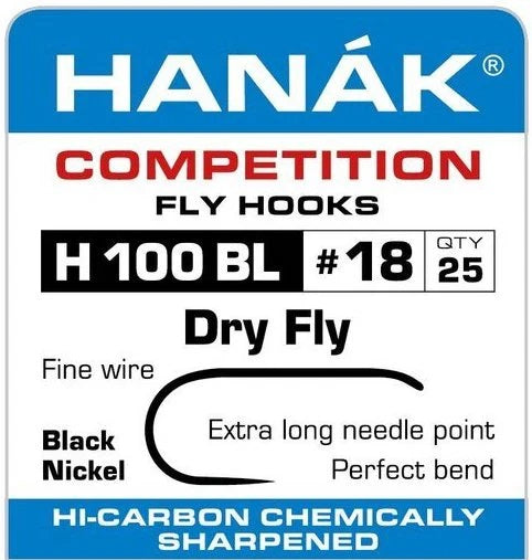 HANAK H100BL DRY FLY FLY HOOK [HOOKSIZE:#12]