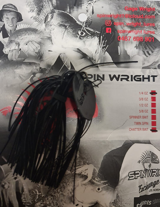SPINWRIGHT CHATTERBAIT 1/4OZ #STEALTH [LURECOLOUR:STEALTH BLACK]