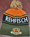 REHFISCH & CO LOGO BEANIE OLIVE/ORANGE 
