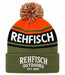 REHFISCH OUTDOORS BEANIE OLIVE/ORANGE 